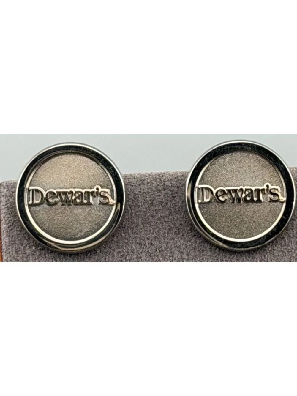 Vintage Cuff Links Sterling Silver Dewar’s Logo Advertising Barware 11g